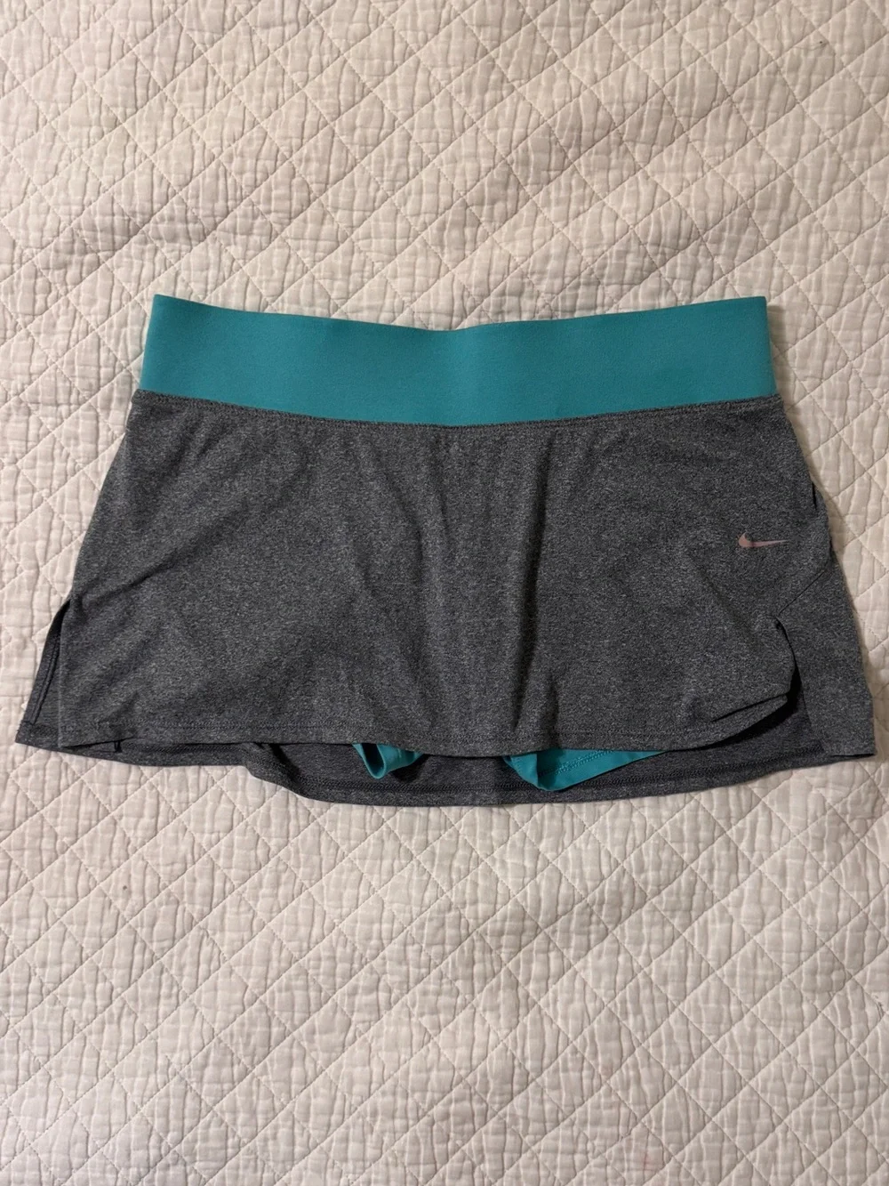 Nike Gray Skort with Teal Waistband